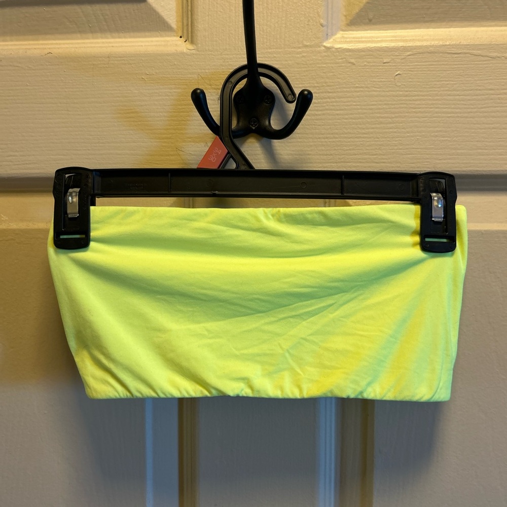 SKIMS Neon Yellow Bandeau Top